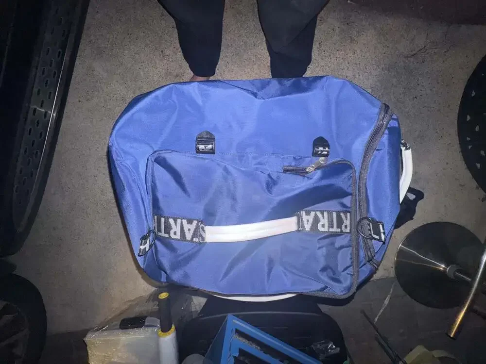 Startravel Blue Convertible Duffel Backpack with Branded Straps